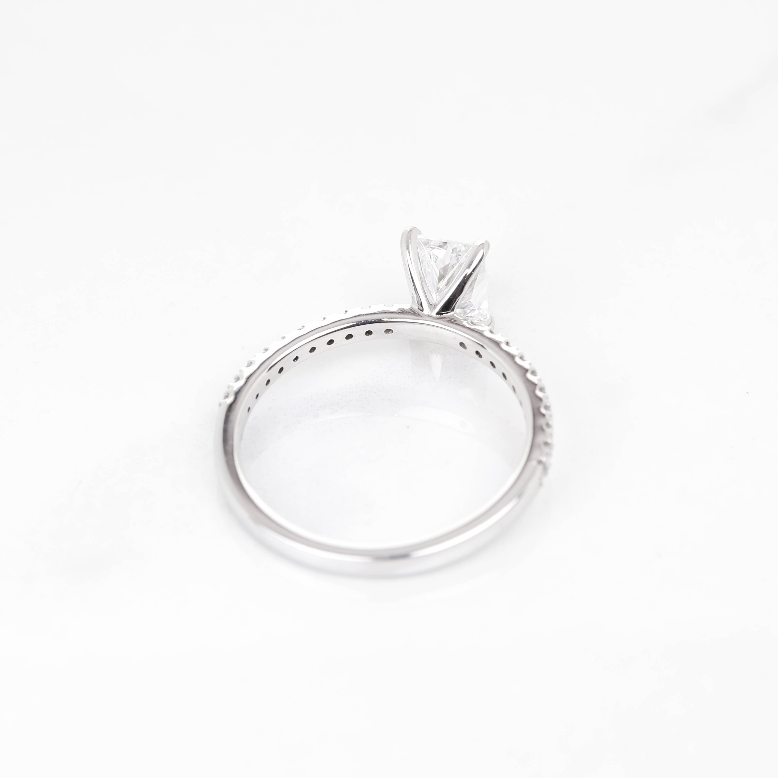 Delicate Blythe Radiant 1-carat White Gold