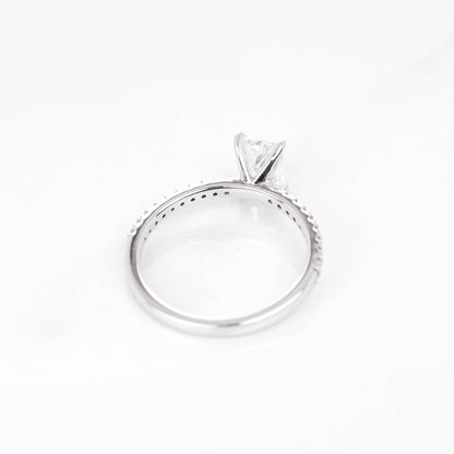Delicate Blythe Radiant 1-carat White Gold