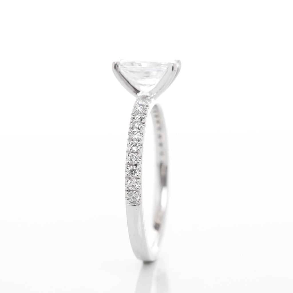 Delicate Blythe Radiant 1-carat White Gold