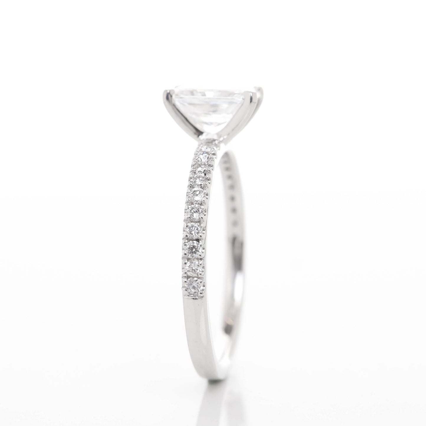 Delicate Blythe Radiant 1-carat White Gold