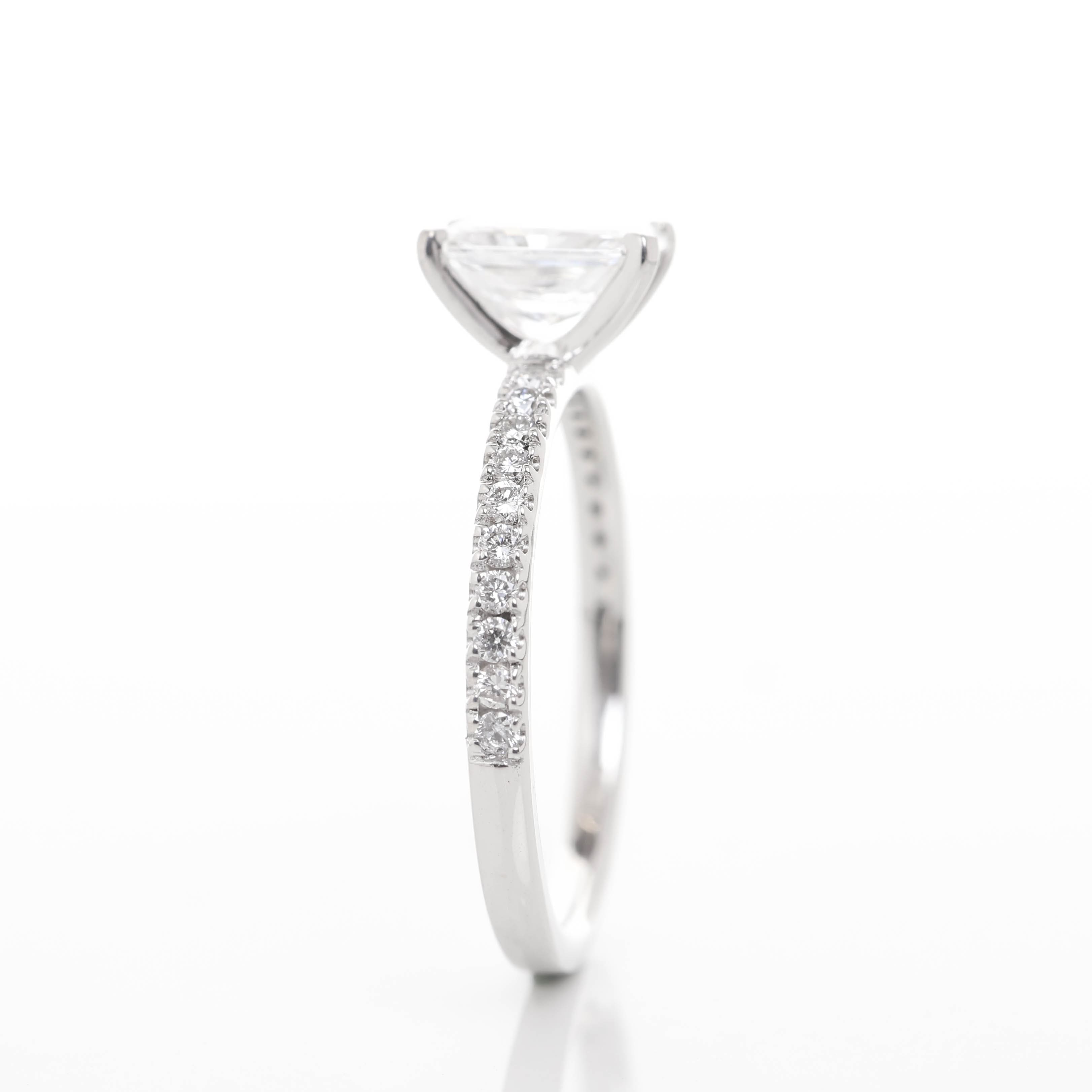 Delicate Blythe Radiant 1-carat White Gold