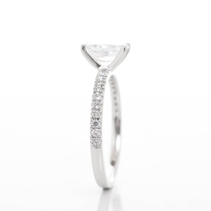 Delicate Blythe Radiant 1-carat White Gold