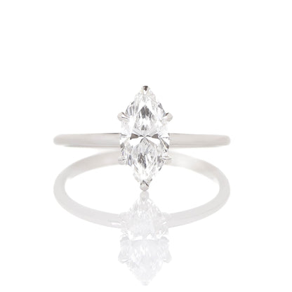 Delicate Iago Marquise 1-carat White Gold