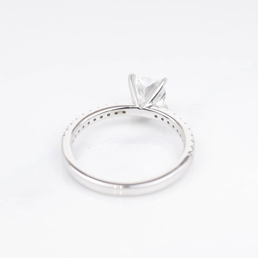 Delicate Blythe Square Cushion 1-carat White Gold