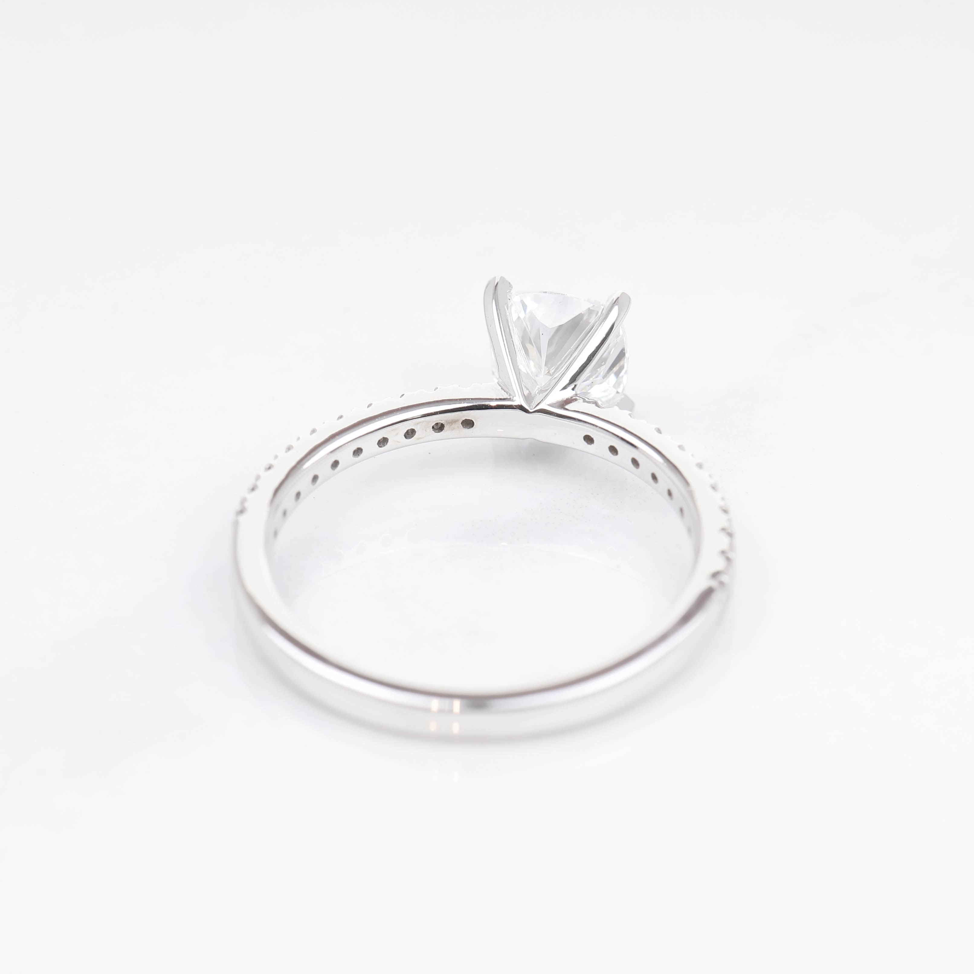 Delicate Blythe Square Cushion 1-carat White Gold