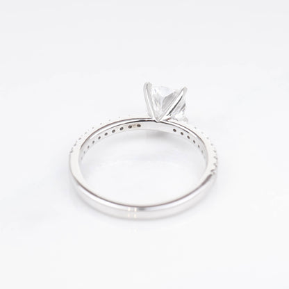 Delicate Blythe Square Cushion 1-carat White Gold