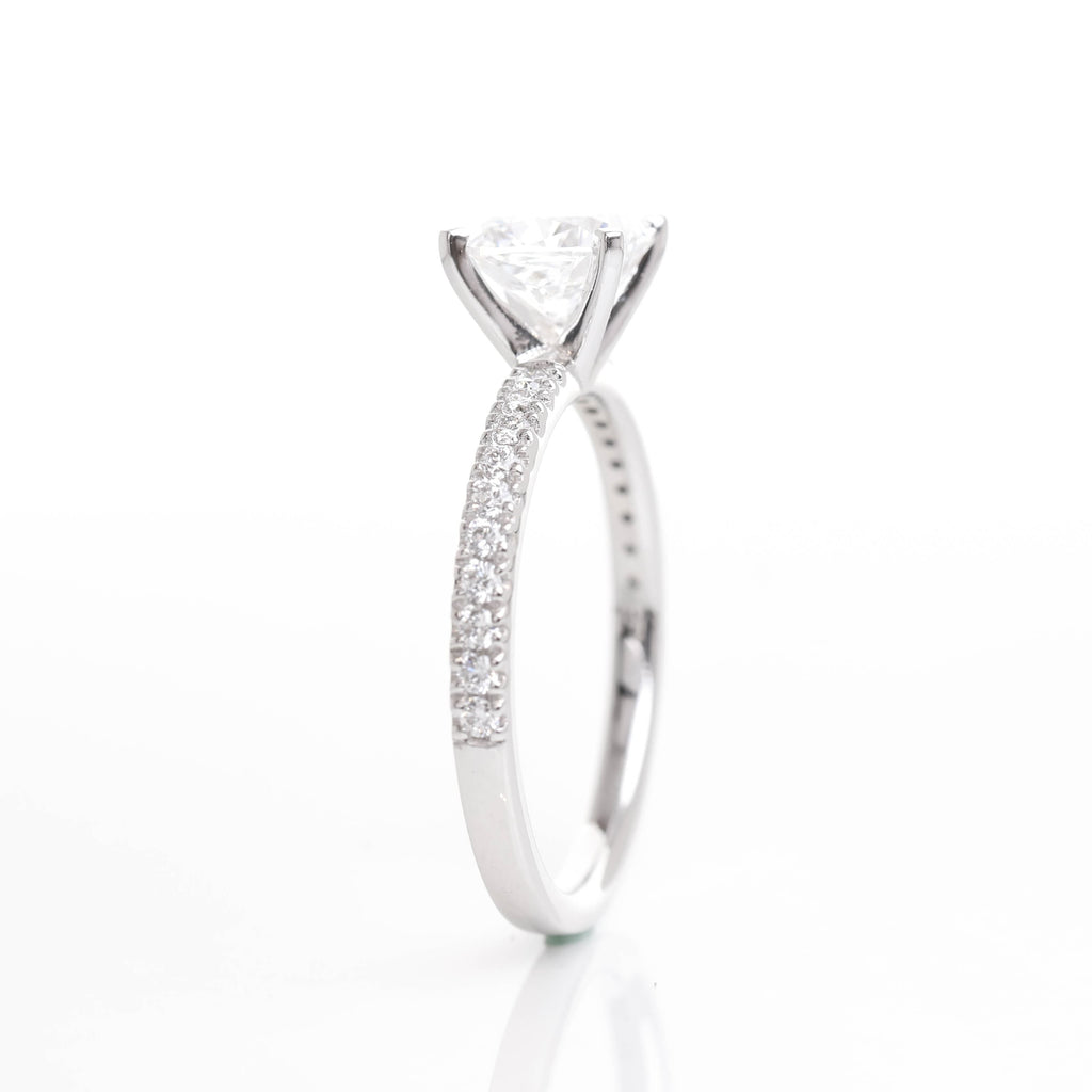 Delicate Blythe Square Cushion 1-carat White Gold