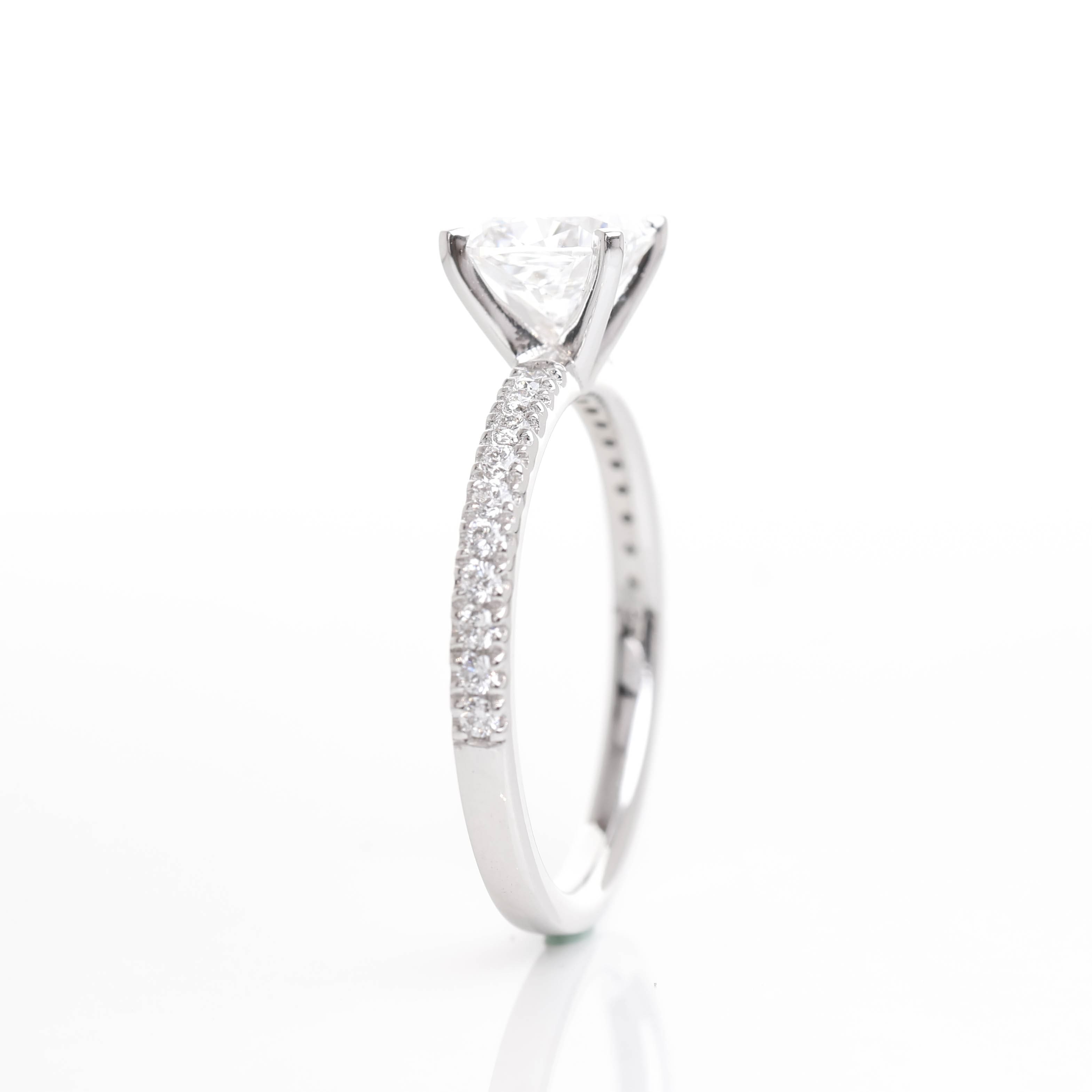 Delicate Blythe Square Cushion 1-carat White Gold