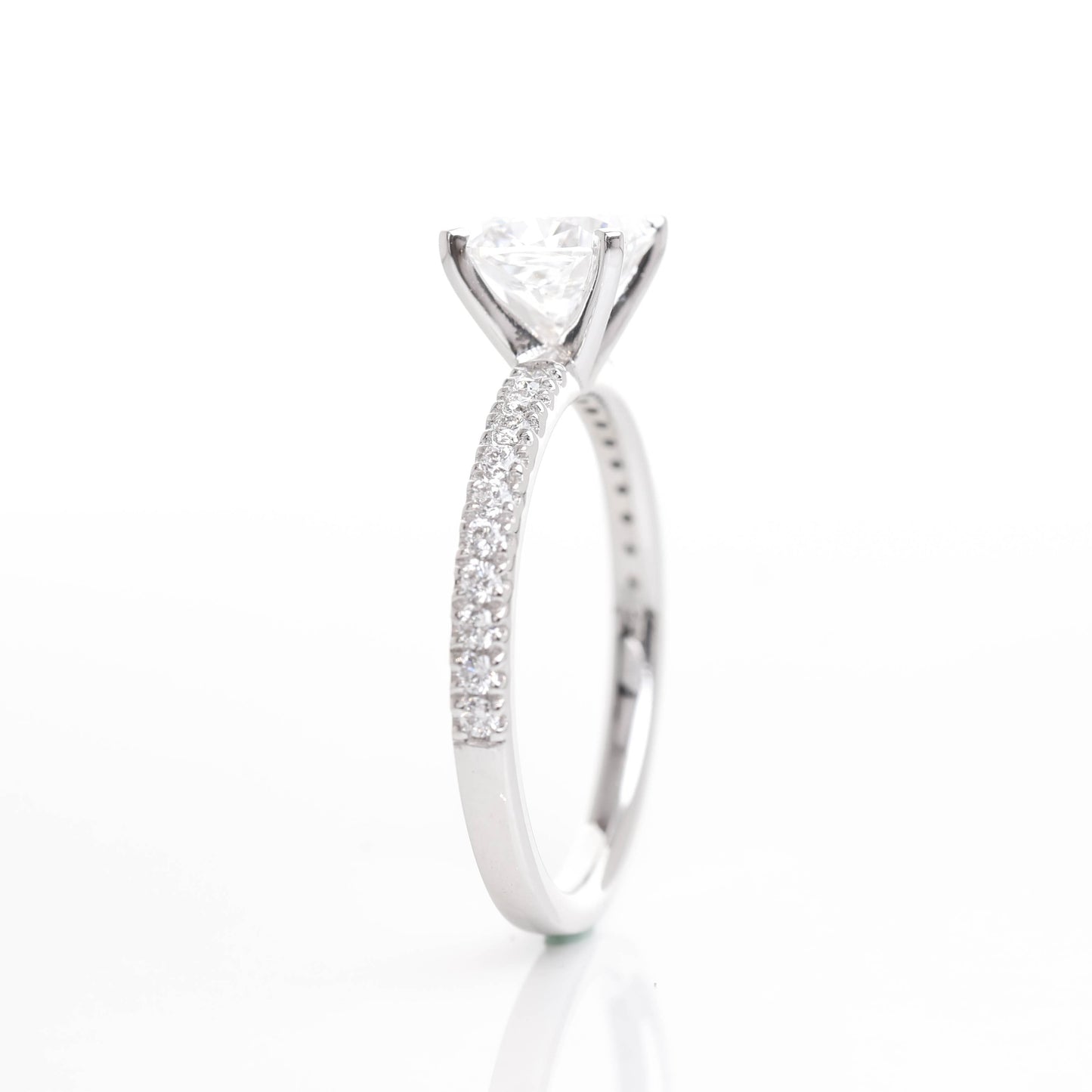 Delicate Blythe Square Cushion 1-carat White Gold