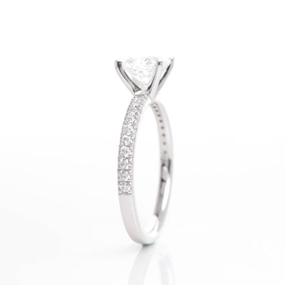 Delicate Blythe Square Cushion 1-carat White Gold