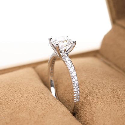 Delicate Blythe Square Cushion 1-carat White Gold