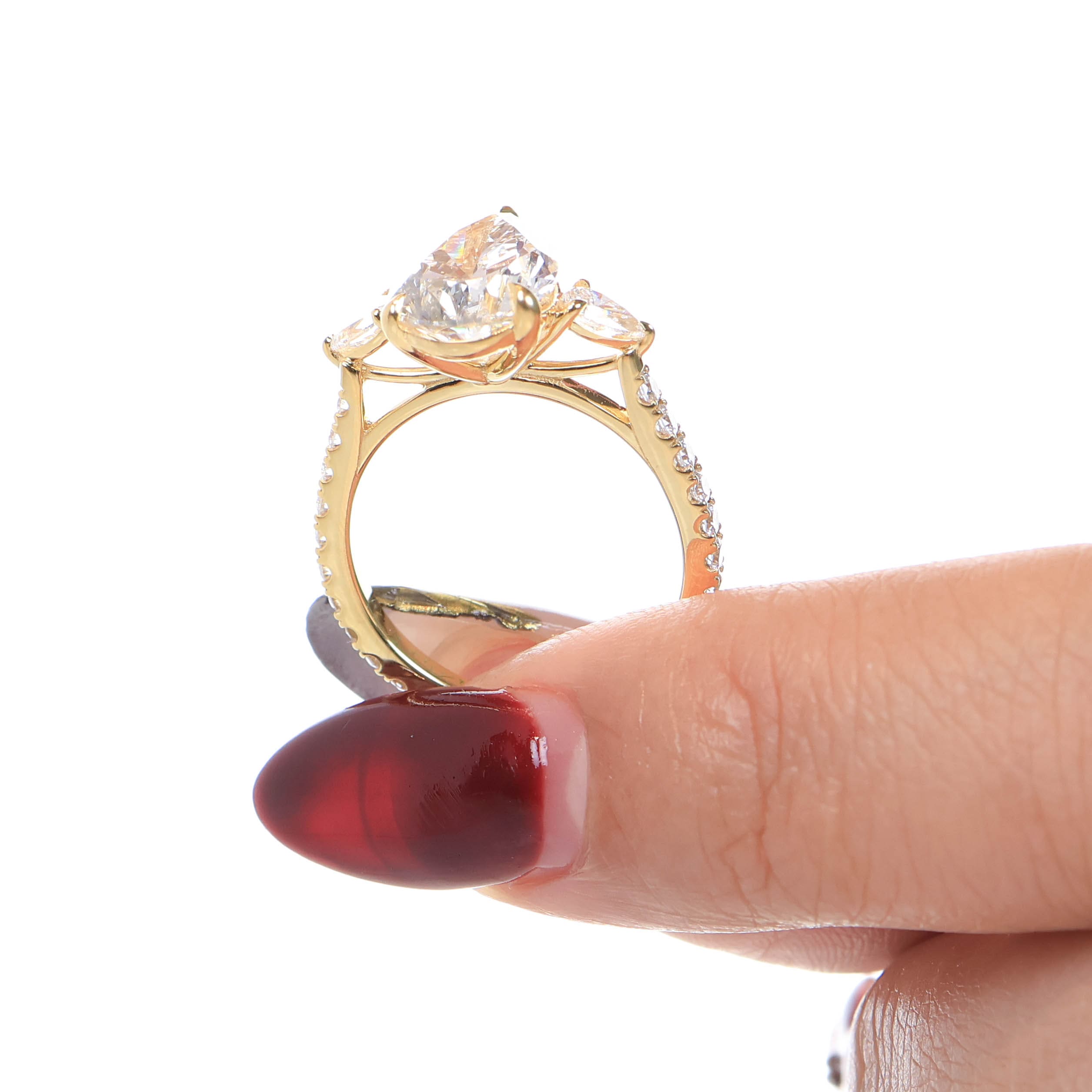 Canary Pear 3-carat Yellow Gold