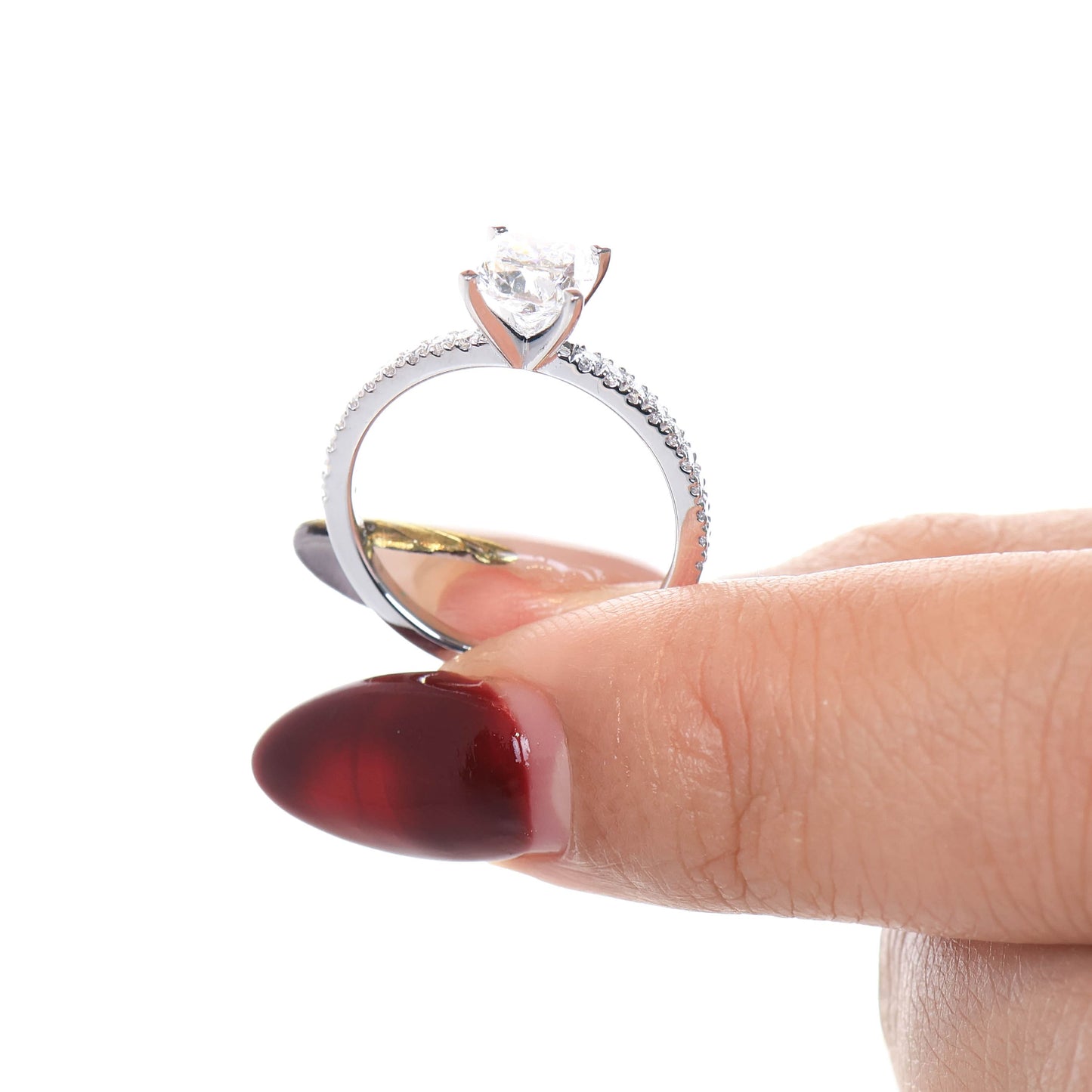 Delicate Blythe Square Cushion 1-carat White Gold