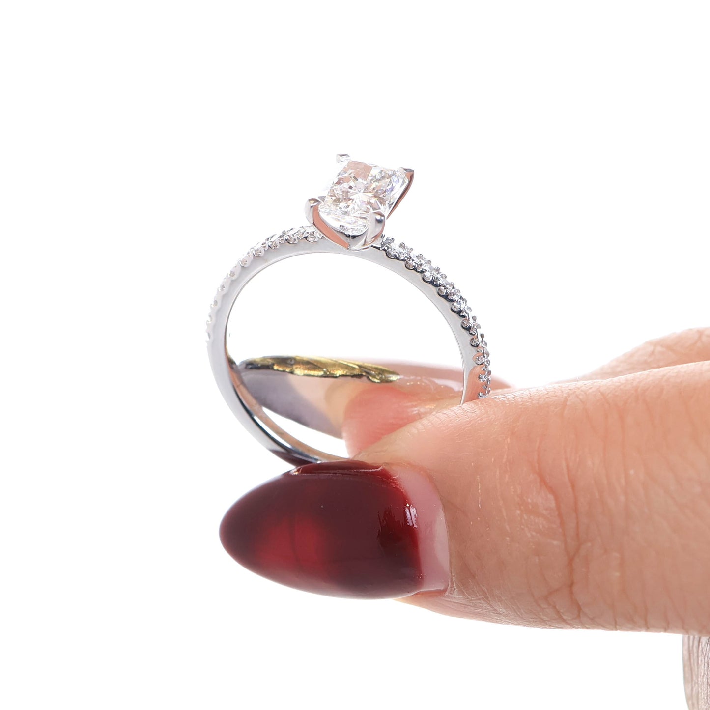 Delicate Blythe Radiant 1-carat White Gold