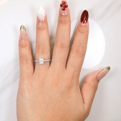 Delicate Blythe Radiant 1-carat White Gold