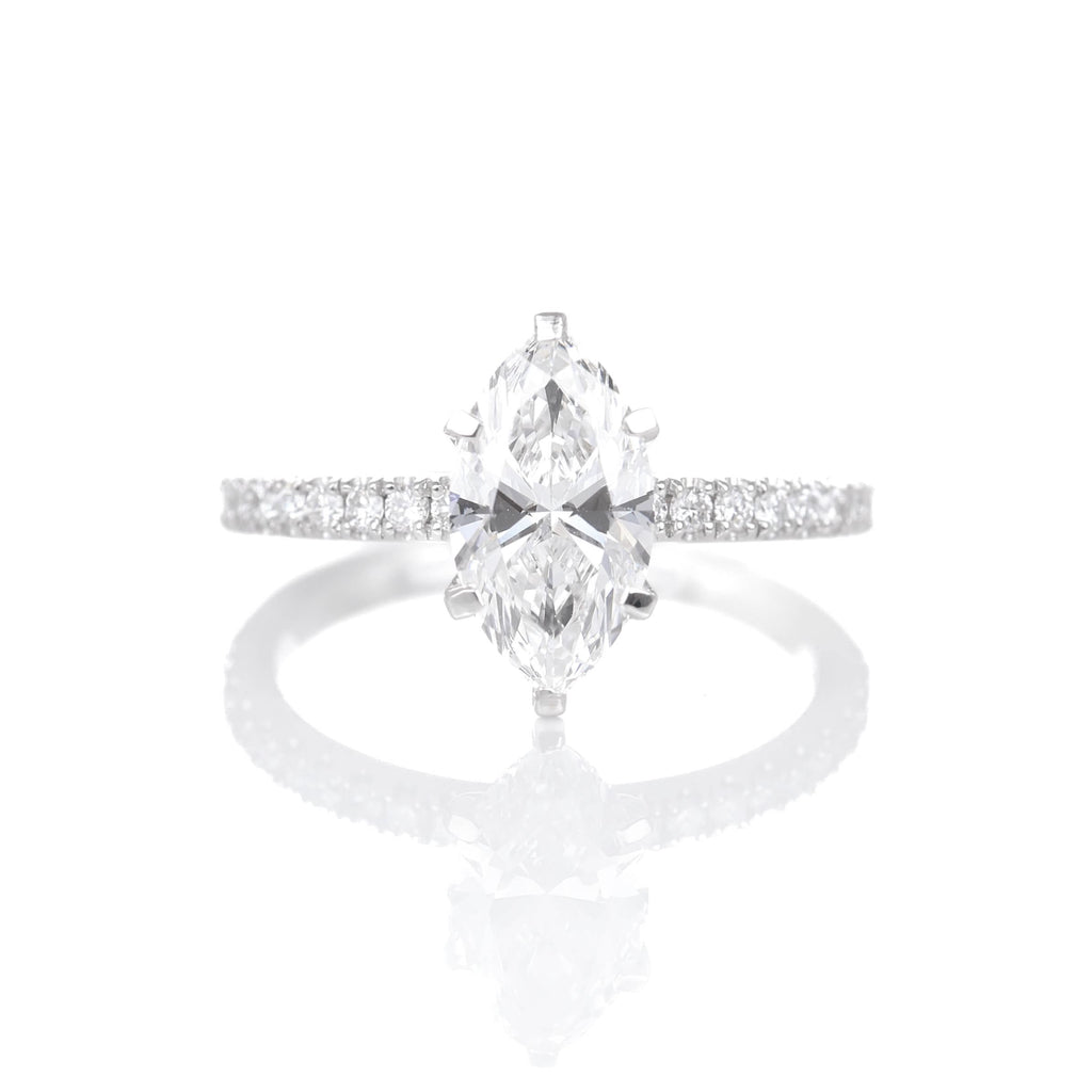 Delicate Blythe Marquise 1-carat White Gold