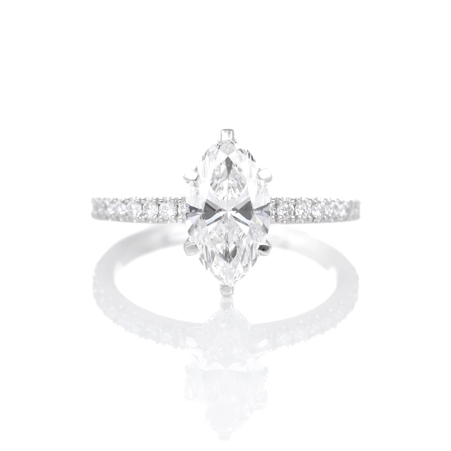 Delicate Blythe Marquise 1-carat White Gold