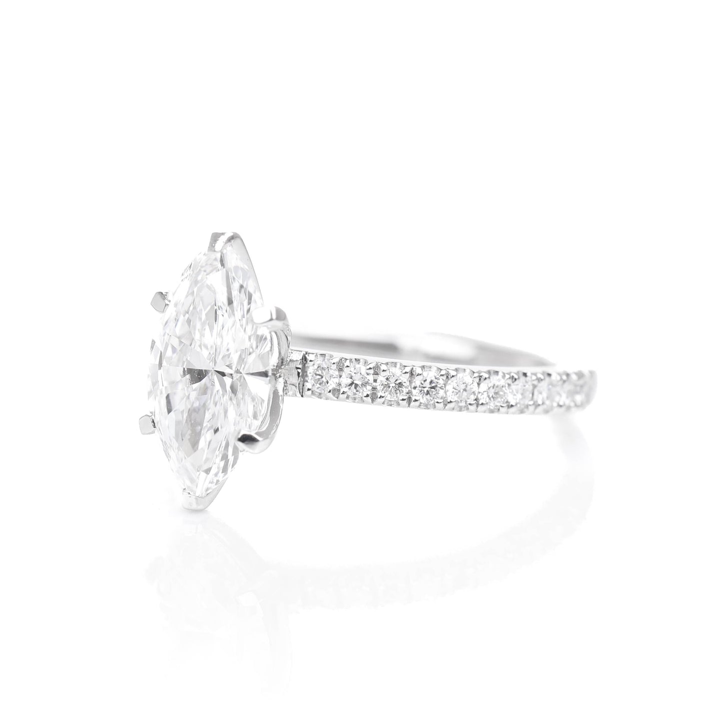 Delicate Blythe Marquise 1-carat White Gold
