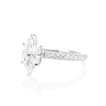 Delicate Blythe Marquise 1-carat White Gold