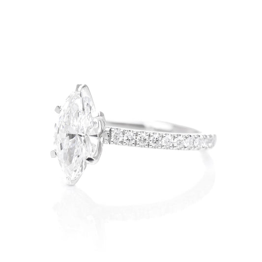 Delicate Blythe Marquise 1-carat White Gold