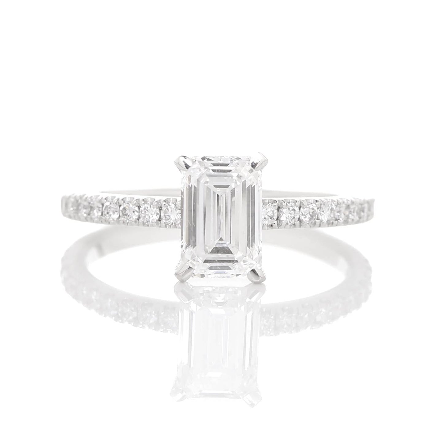 Delicate Blythe Emerald 1-carat White Gold