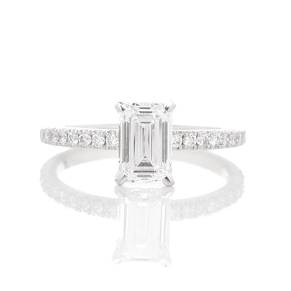 Delicate Blythe Emerald 1-carat White Gold