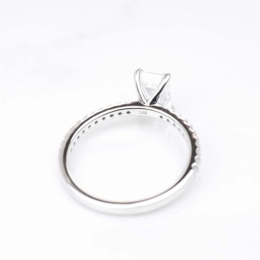 Delicate Blythe Emerald 1-carat White Gold