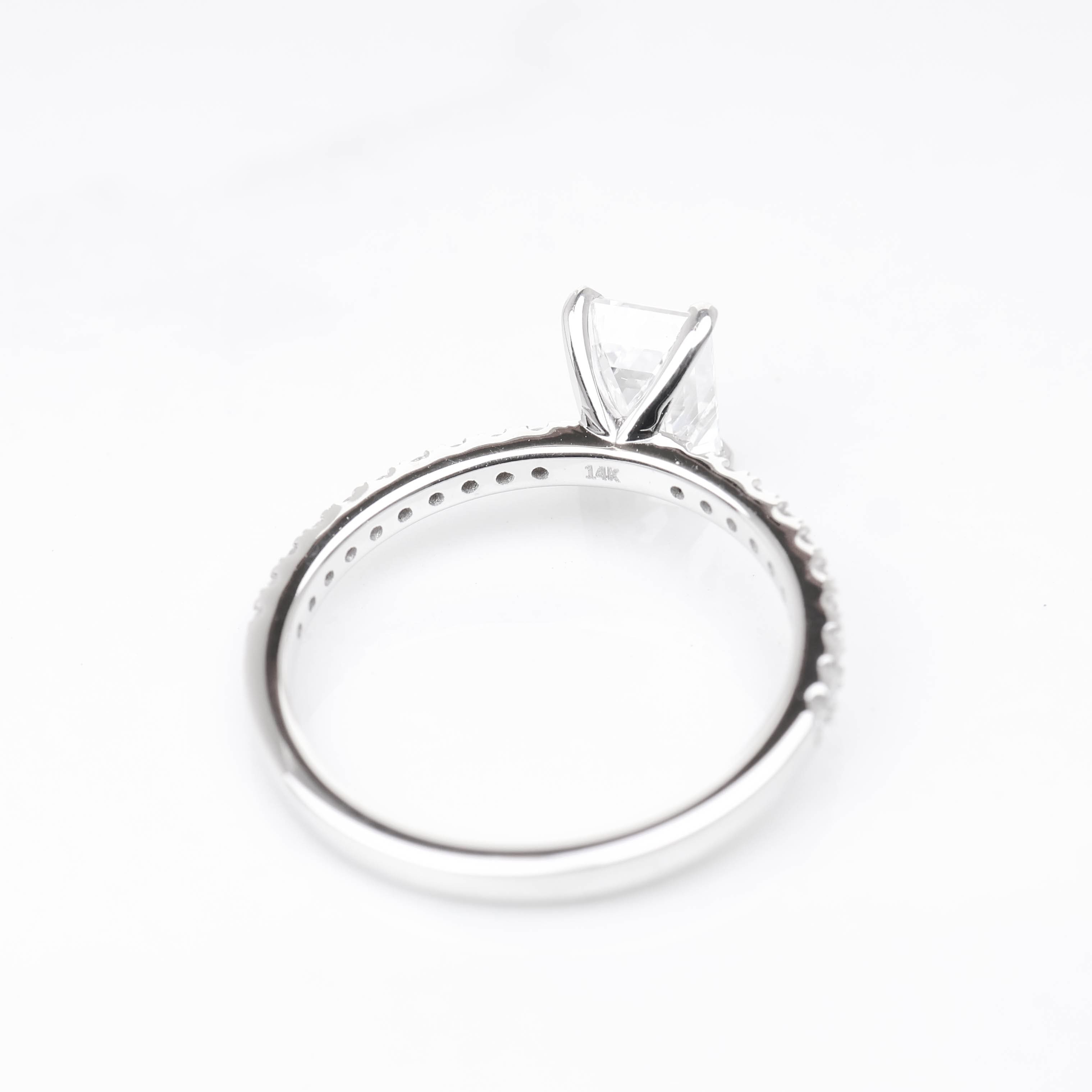Delicate Blythe Emerald 1-carat White Gold