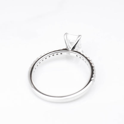 Delicate Blythe Emerald 1-carat White Gold