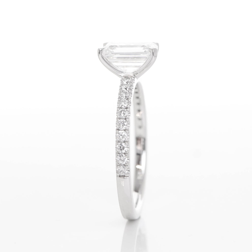 Delicate Blythe Emerald 1-carat White Gold