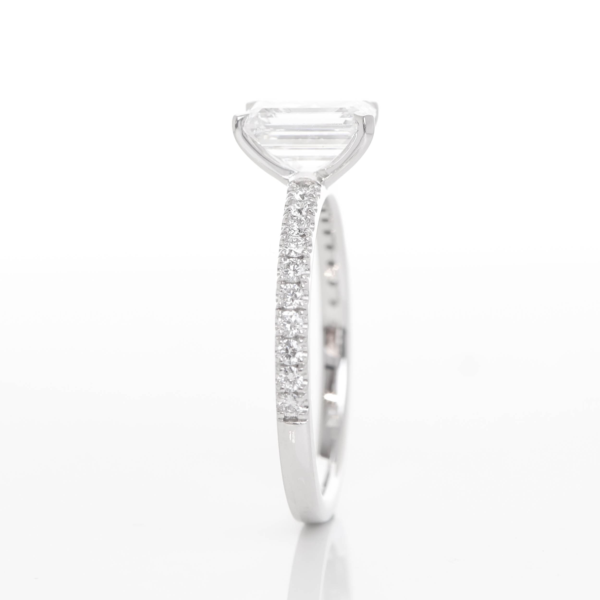 Delicate Blythe Emerald 1-carat White Gold