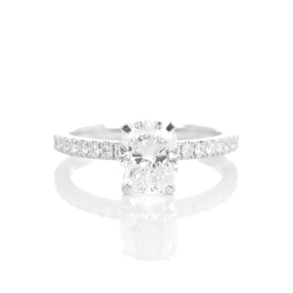 Delicate Blythe Elongated Cushion 1-carat White Gold