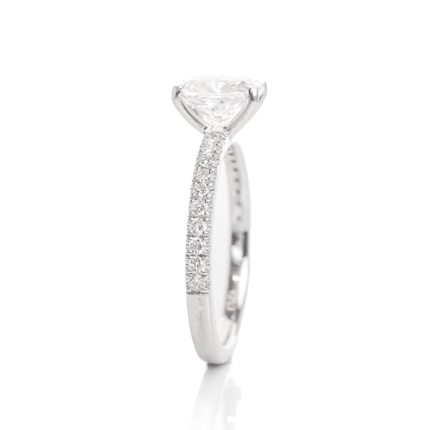 Delicate Blythe Elongated Cushion 1-carat White Gold