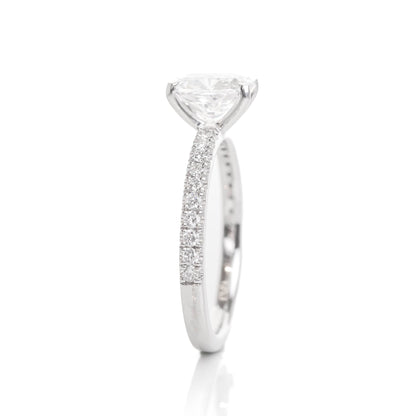 Delicate Blythe Elongated Cushion 1-carat White Gold