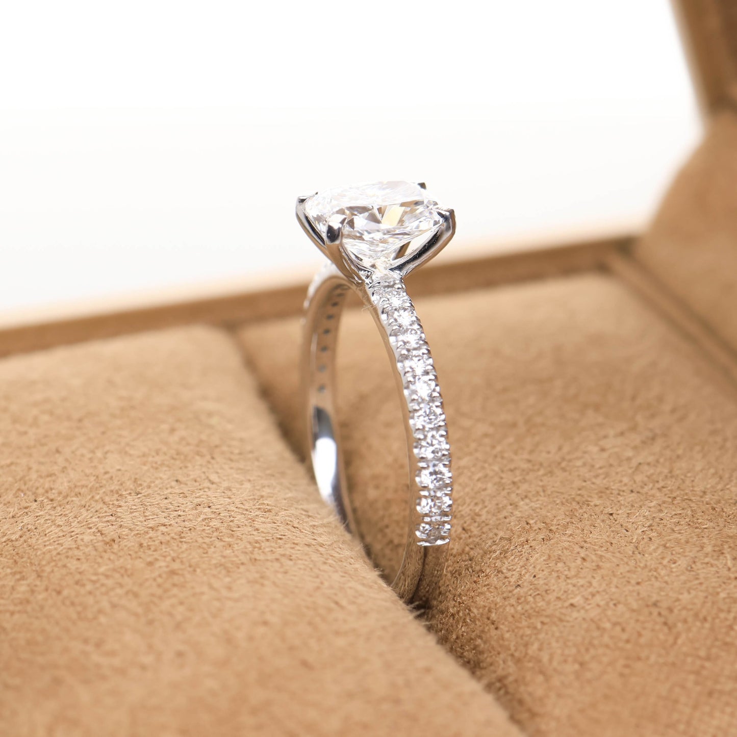 Delicate Blythe Elongated Cushion 1-carat White Gold