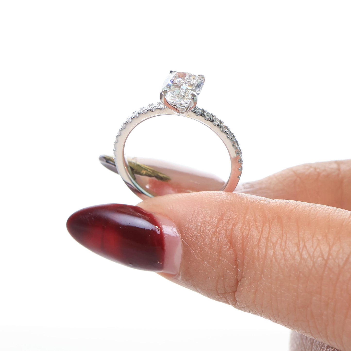 Delicate Blythe Elongated Cushion 1-carat White Gold