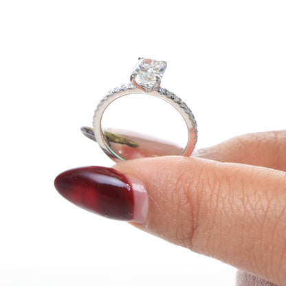 Delicate Blythe Elongated Cushion 1-carat White Gold