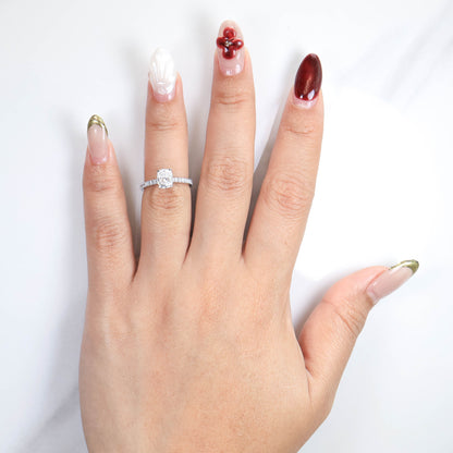 Delicate Blythe Elongated Cushion 1-carat White Gold