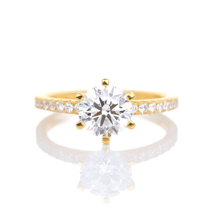 Delicate Blythe 1-carat Yellow Gold