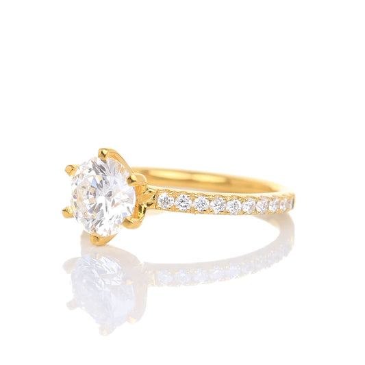 Delicate Blythe 1-carat Yellow Gold