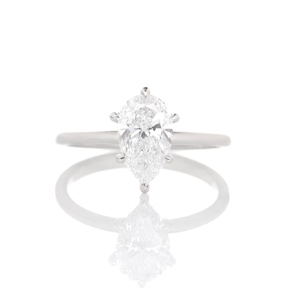 Delicate Iago Pear 1-carat White Gold