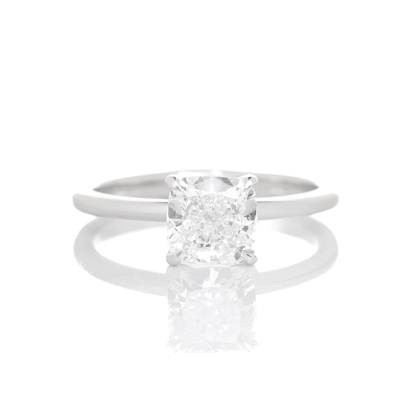 Delicate Iago Square Cushion 1-carat White Gold