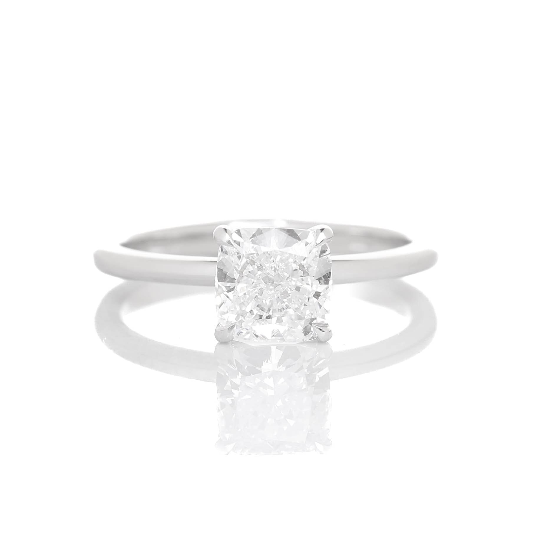 Delicate Iago Square Cushion 1-carat White Gold