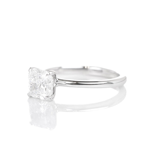 Delicate Iago Square Cushion 1-carat White Gold