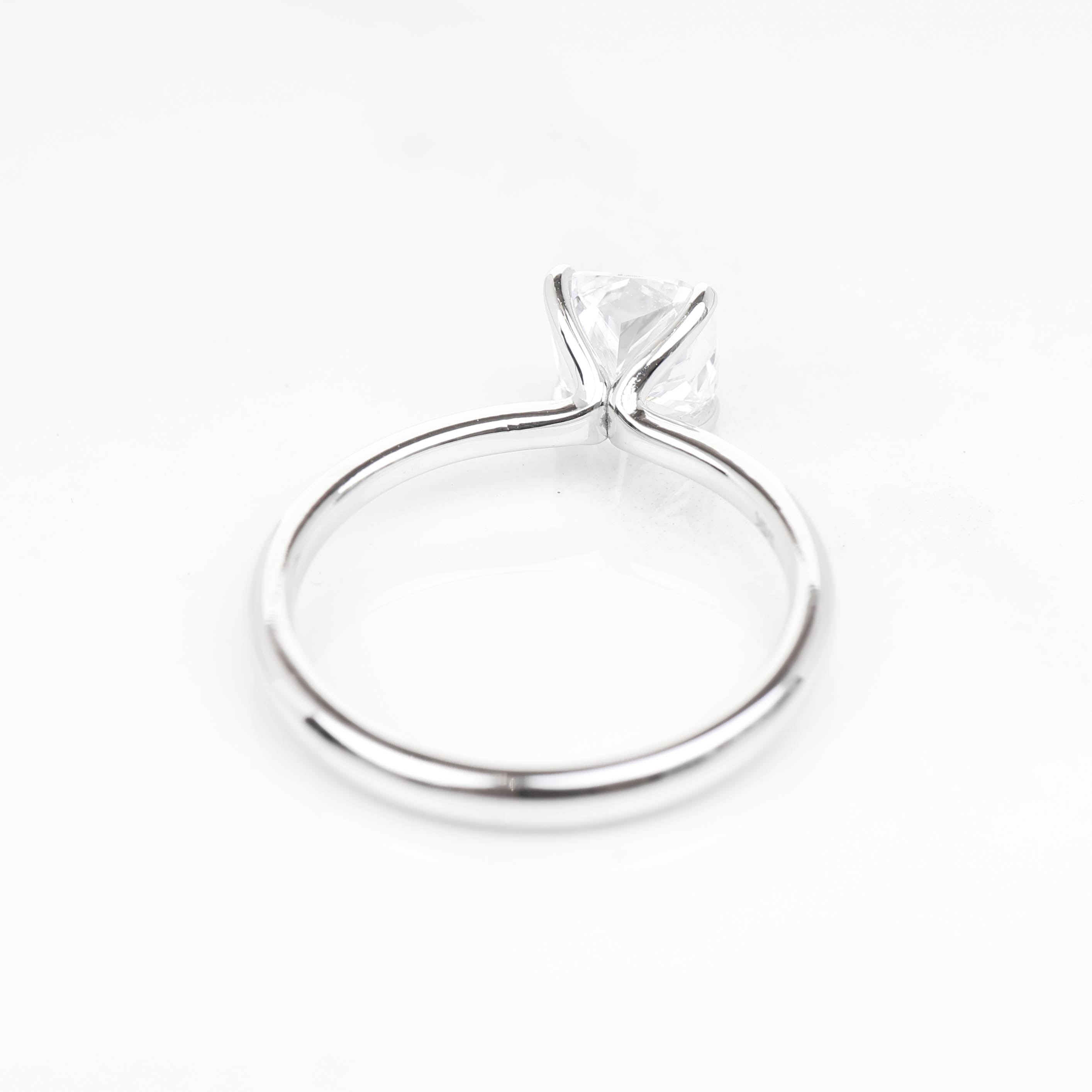 Delicate Iago Square Cushion 1-carat White Gold