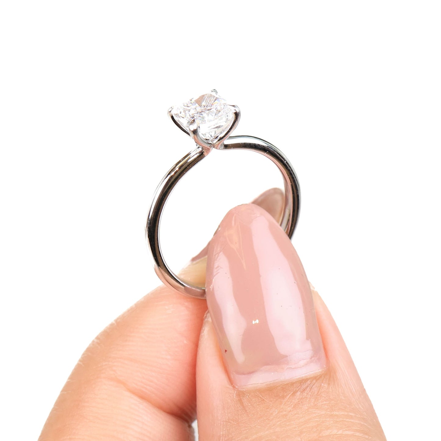 Delicate Iago Square Cushion 1-carat White Gold