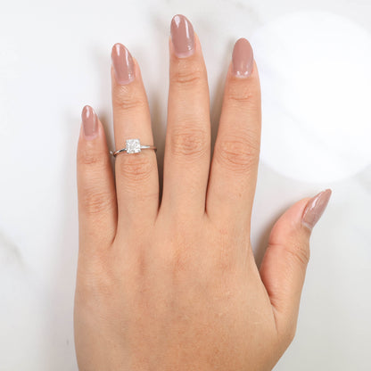 Delicate Iago Square Cushion 1-carat White Gold