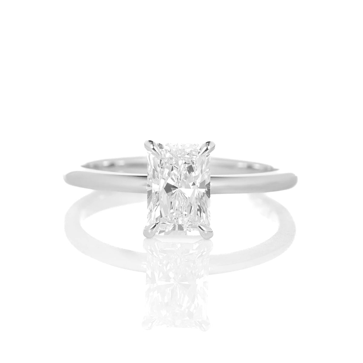 Delicate Iago Radiant 1-carat White Gold