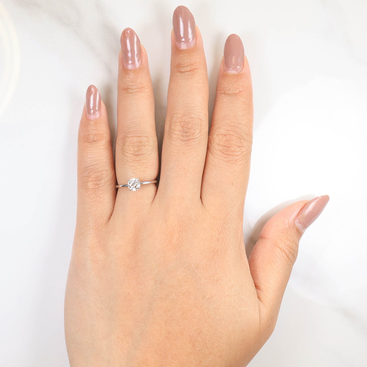 Delicate Iago 0.50-carat White Gold