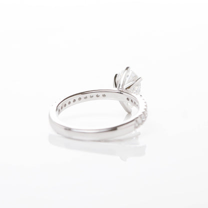 Blythe Pear 1-carat White Gold